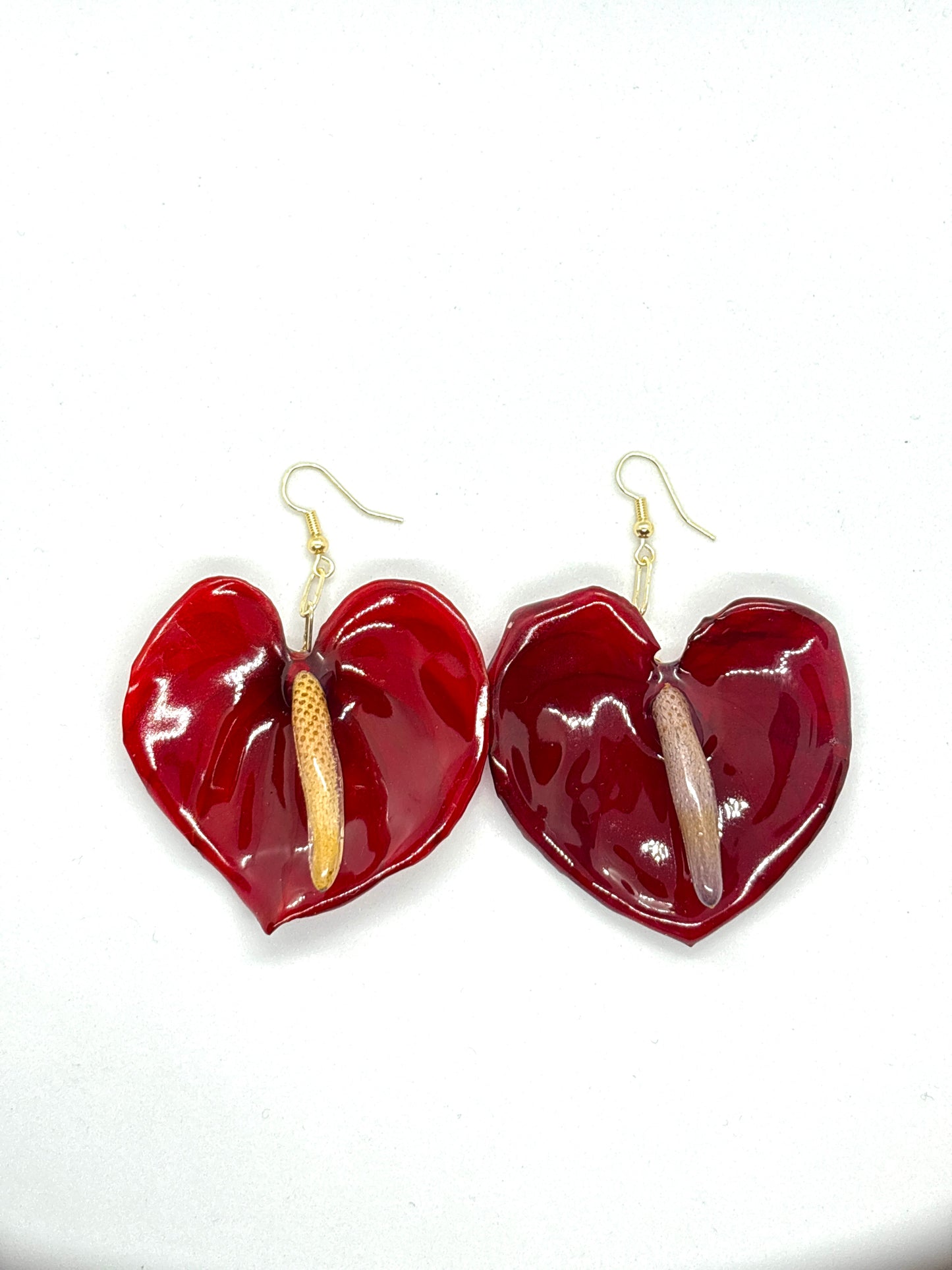 Anthurium dangle earrings
