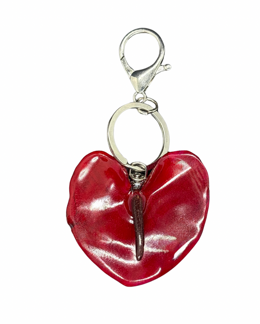 Anthurium/Orchid key chain