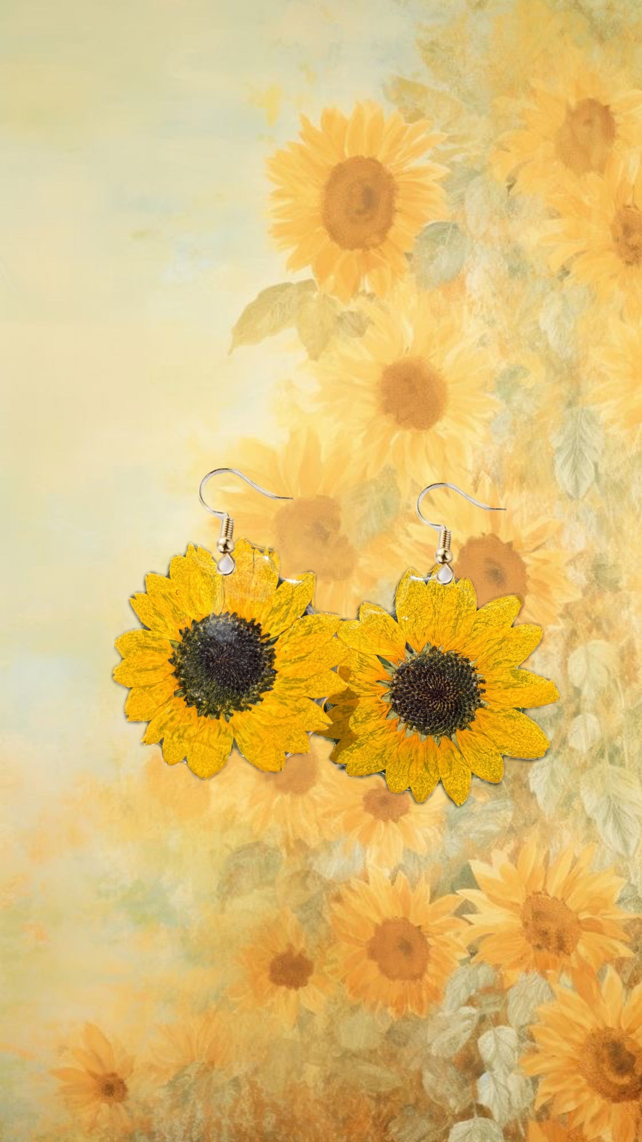 Sunflower earrings