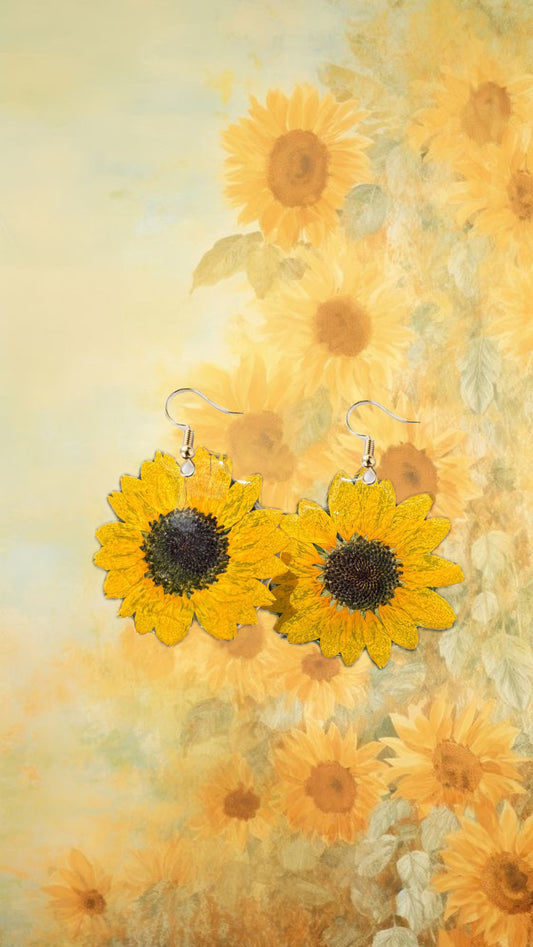 Sunflower earrings