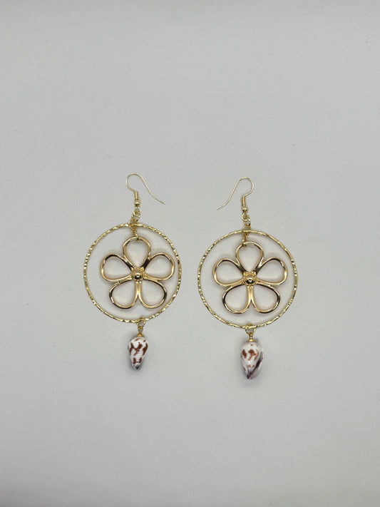 Light cone shell x tiare Earrings