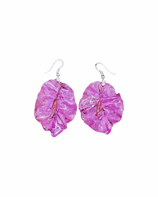 Bougainvillea petal earrings
